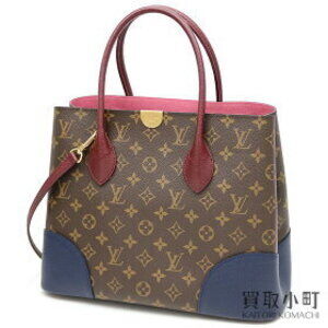 Louis Vuitton Flandrin Monogram Navy Blue Mauve Shoulder Tote Bag LV